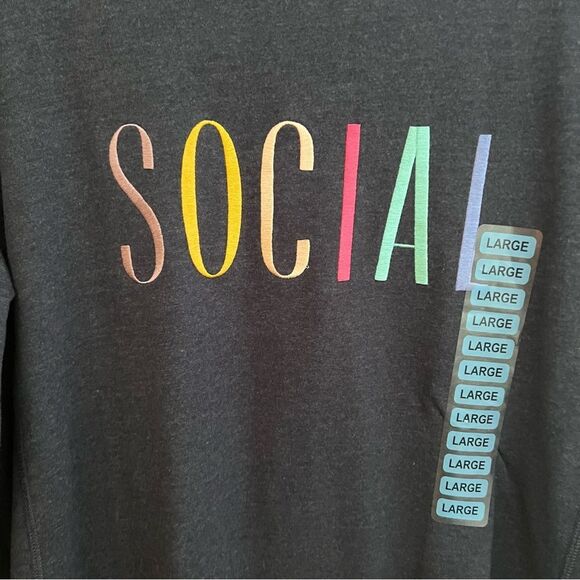 NWT Wildfox, super soft Social sweater sweatshirt  Sz Large - Picture 5 of 13